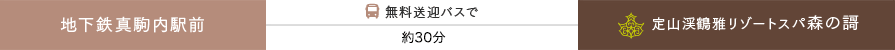 無料バスでお越しの方